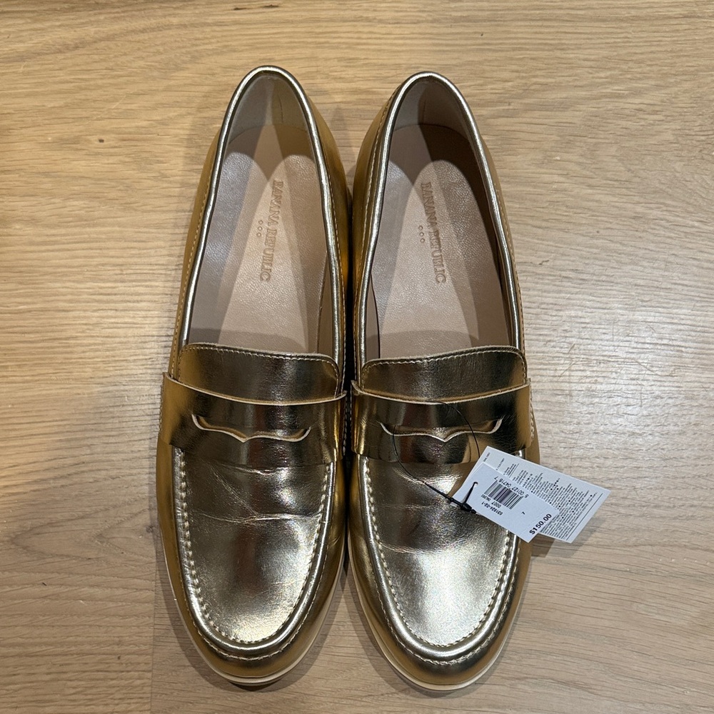 Gold Loafers for Women